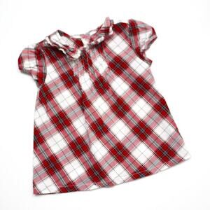 Janie and Jack Top Girls size 2T Red Plaid Blouse 2013